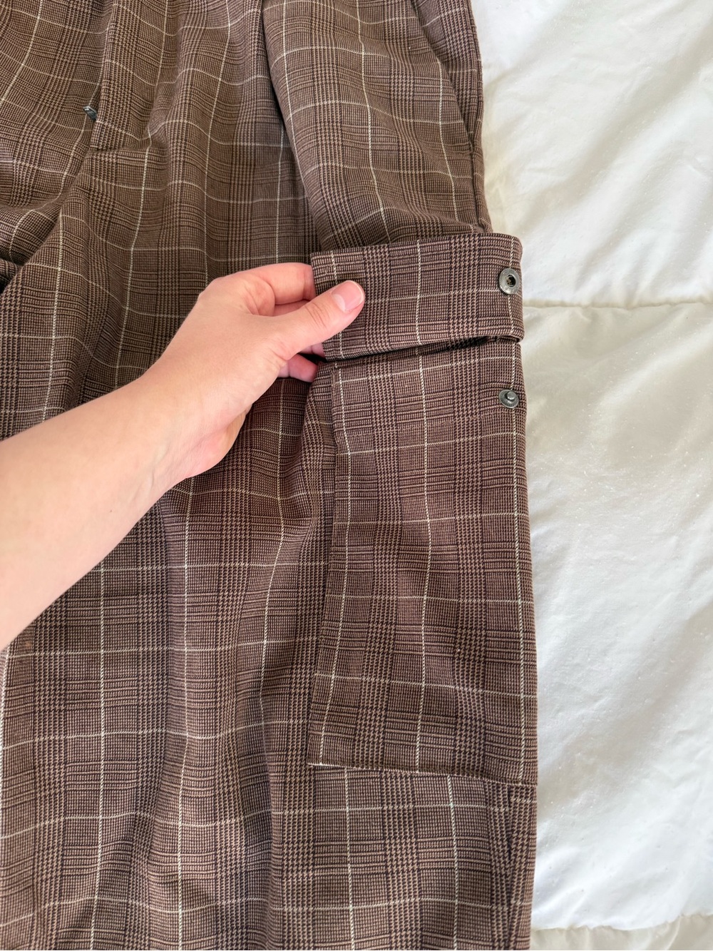a new day Brown Plaid Cargo Jogger Pants - Picture 3 of 5